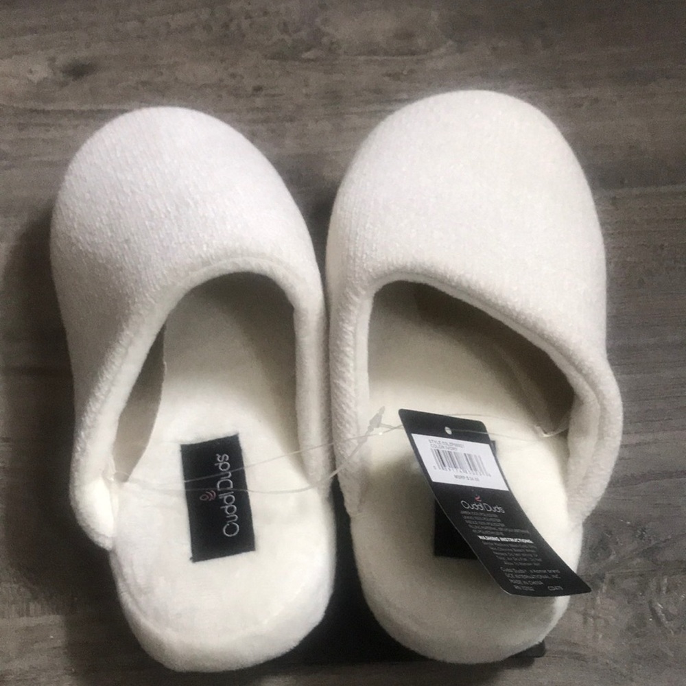 Cuddl Duds slippers.